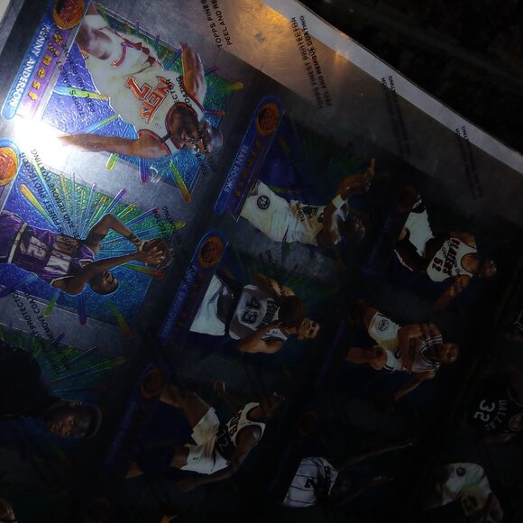 1993-94 1995 topps finest refractor? basketball uncut sheet (2) shaqs - Picture 3 of 10